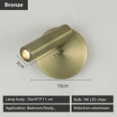Axyaa Adjustable LED Wall Sconce Spotlight for Bedroom Study • Rotating 3W Reading Lamp