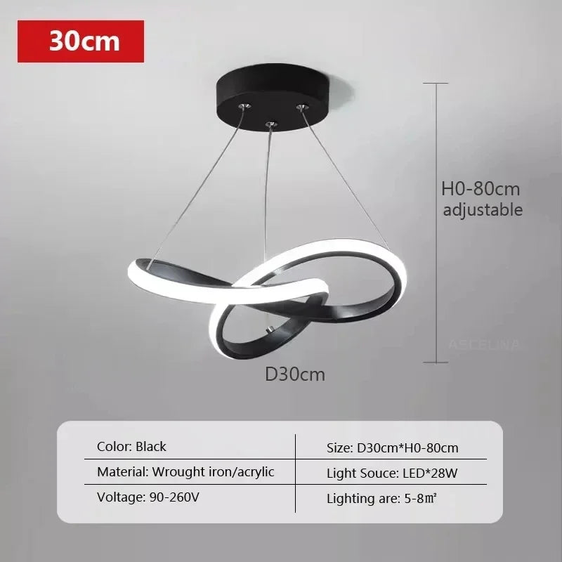 Axyaa Nordic LED Pendant Lamp for Dining Room, Bedroom & Living Room