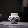 Axyaa Blue & White Porcelain Mini Vase for Home Decor & Table Ornaments