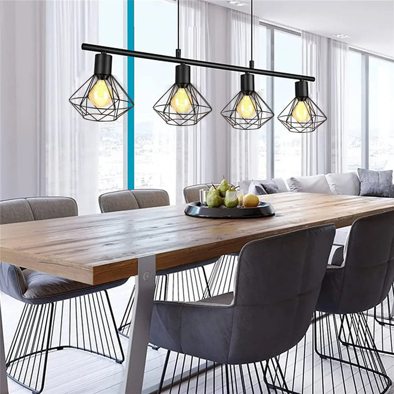 Axyaa Metal Wire Cage Pendant Light Cover Industrial Style for Ceiling Hanging Lamp