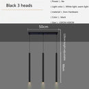 Axyaa Modern Black Column LED Chandelier for Stylish Home Lighting