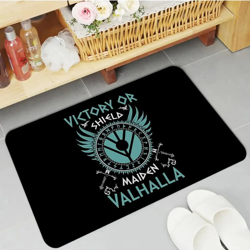 Axyaa Viking Pattern Symbol Floor Mat for Home Decoration