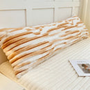 Axyaa Rabbit Plush Extended Pillowcase Milk Plush Strip Flannel Pillowcase