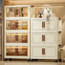 Axyaa Foldable Storage Cabinet: 4 Layers, Plastic Storage Box, Home Organization Solution