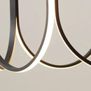 Axyaa Nordic U-Shaped LED Chandelier in Black Gold for Home Decor