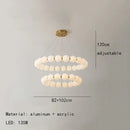 Axyaa Nordic Buddhist Beads Pendant Chandelier_LED Circular Dining Lamp