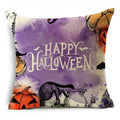 Axyaa Halloween Bat Pumpkin Illustration Pillowcase Sofa Lumbar Pillow Cover