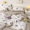 Axyaa Super Soft Cloud Cotton Summer Quilt 4-Piece Set