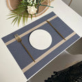Axyaa 30x45cm Luxe Woven Vinyl Placemats for Kitchen & Dining