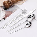 Axyaa 24-Piece Stainless Steel Cutlery Set | Elegant Mirror Finish Western Dinnerware