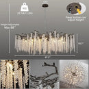 Axyaa Crystal Branch Chandelier - Modern & Elegant Lighting for Living Room & Restaurant