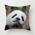 Axyaa Panda Print Polyester Cushion Cover - 45x45cm