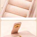 Axyaa Mini Jewelry Box: Portable Travel Organizer for Earrings, Necklaces, Rings
