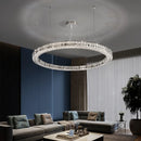 Axyaa Crystal LED Chandelier: Modern Luxury Dimmable Lighting with Clear K9 Crystals