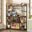 Tribesigns Axyaa 5-Tier Baker’s Rack with Hooks, 55" Wide Kitchen Hutch Cabinet