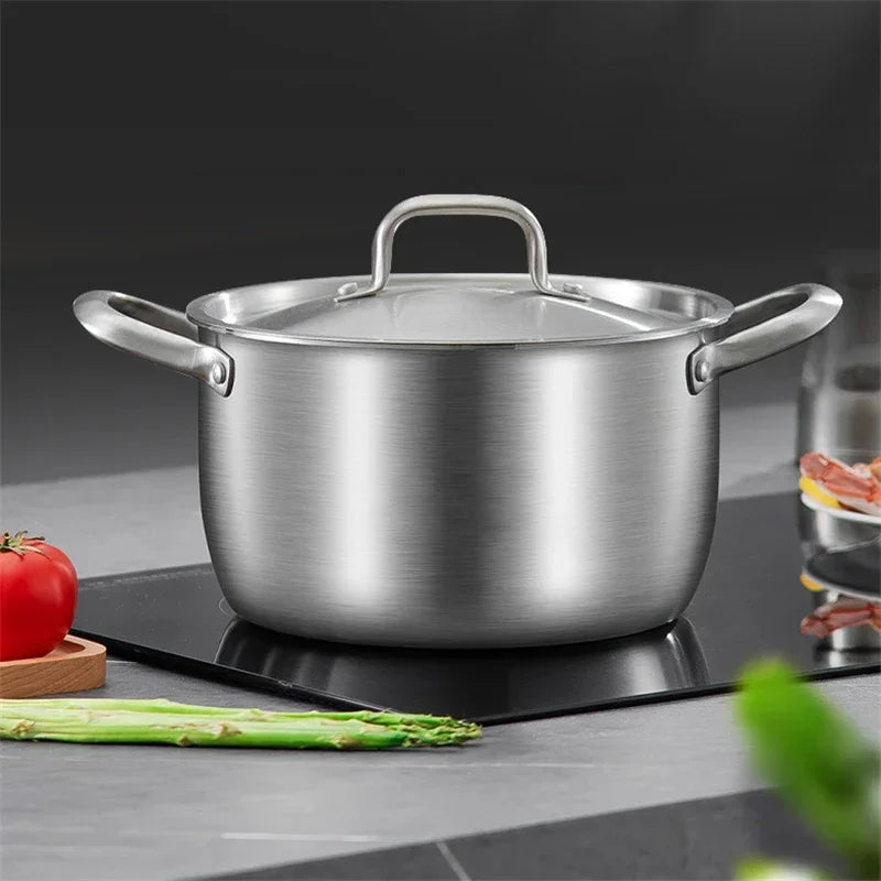 Axya Thick Stainless Steel Soup Pot for Induction Gas Stoves