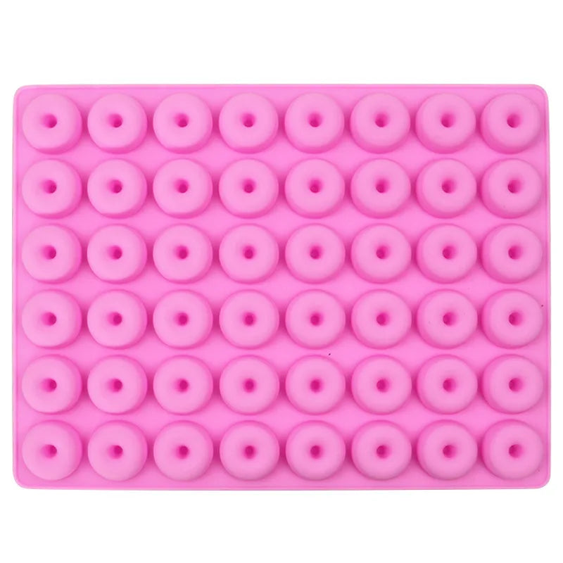 Axyaa 48 Hole Chocolate Donut Silicone Mold Pastry Decorating Tools