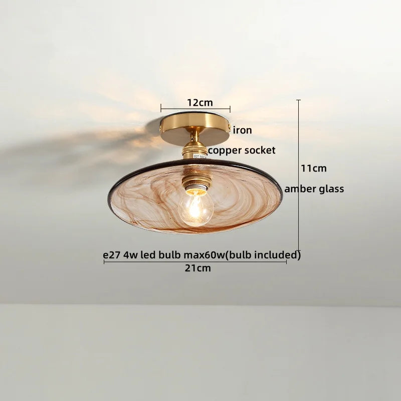Axyaa Frosted Glass LED Ceiling Lamp for Modern Indoor Lighting