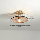 Axyaa Modern Amber Glass LED Ceiling Lights with Copper Socket for Home Decoration