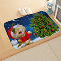 Axyaa Christmas Cat Dog Print Animal Door Mats Non-Slip Floor Home Decoration