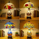 Tiffany Dragonfly Table Lamp Flower Art Deco by Axyaa