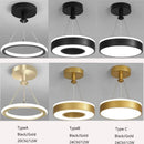 Axyaa LED Circle Ceiling Light Black Gold Lustres Home Decor Fixture