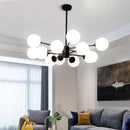 Axya Glass Ball Pendant Light - Modern Nordic Chandelier for Living Room & Restaurant