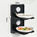 Axyaa Foldable 2-Layer Food Prep Rack, Wall-Mounted Kitchen Storage Tray