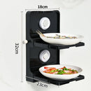 Axyaa Foldable 2-Layer Food Prep Rack, Wall-Mounted Kitchen Storage Tray