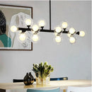 Axyaa Glass Ball LED Chandelier for Living Room Kitchen Island Decoration