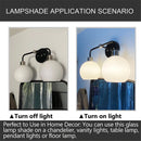 Axyaa Soft White Glass Globe Lampshade for Wall Sconce