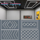 Axyaa Hexagon Ceiling Garage LED Light - Custom Honeycomb Detailing