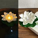 Axyaa LED Lotus Night Lamp Water Sensor Flower Fish Tank Decor