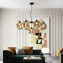 Axyaa Smoke Grey/Amber Multi Head Glass Chandelier for Modern Living Spaces