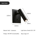 Axyaa Adjustable Angle LED Wall Lamp in Multiple Colors for Bedroom, Living Room, Study