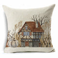 Axyaa Pumpkin Plant Linen Throw Pillowcases for Home Decor