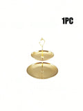 Axyaa Gold Stainless Steel Dessert Tray, Multi-Tier Cake Stand for Tea Party