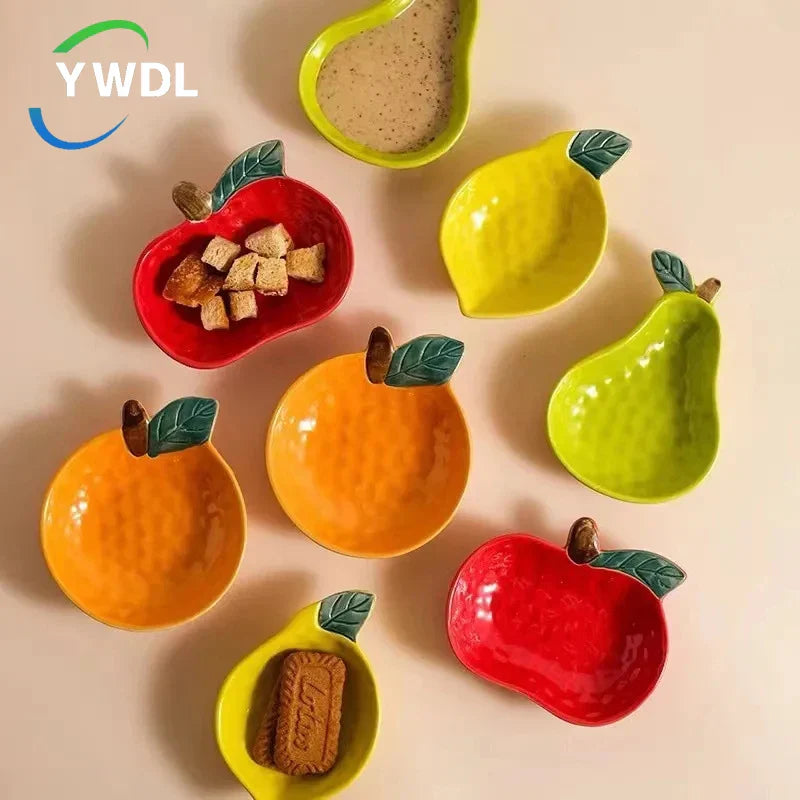 Axya Ceramic Fruit-Shape Sauce Dish Set for Seasoning and Dipping
