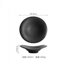 Axyaa Stone Patterned Ceramic Plate Set for Molecular Cuisine