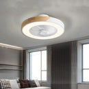 Axyaa Smart LED Ceiling Fan Light 6-Speed Remote Control 52CM Wood Living Room Bed
