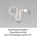 Axyaa Modern Minimalist LED Wall Lamp for Living Room, Bedroom, Headboard - Black/White