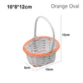 Axyaa Hand-Woven Wicker Flower Storage Basket: Beautiful Round/Oval Shape Basket