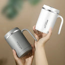 Axyaa Grey Creative Coffee Cup Large Capacity Portable Drinking Mug