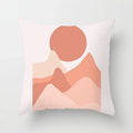 Axyaa Geometric Flower Leaves Cushion Cover - Desert Sunrise Cactus Pillowcase