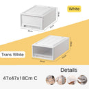 Axyaa Wardrobe Drawer Organizer Clear Plastic Stackable Storage Box