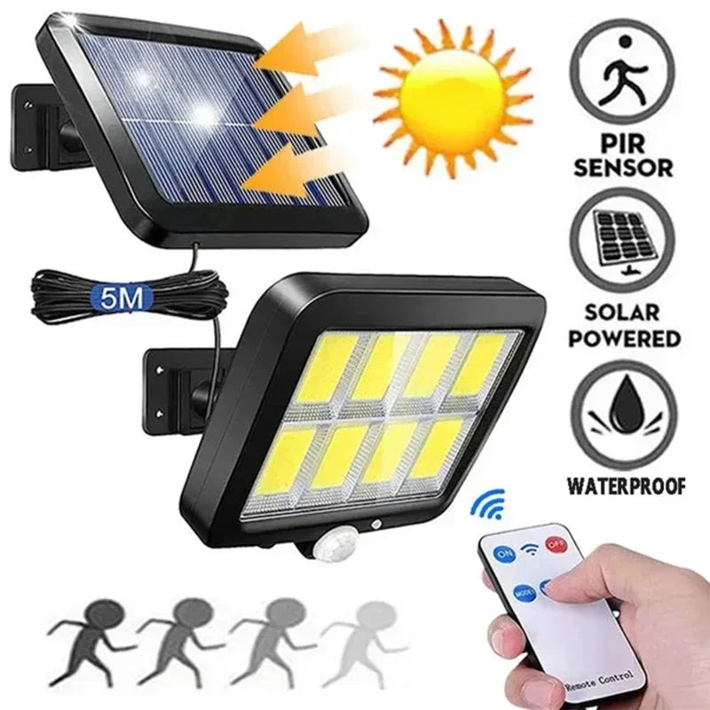 Axyaa Solar Split Wall Lamp: 3 Mode Waterproof Motion Sensor Light