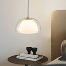 Axyaa Glass Chandelier Modern LED Light for Bedroom Living Room Dining Room