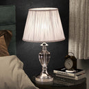 Axyaa Crystal Table Lamp | White Modern Bedroom Bedside Lighting