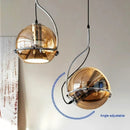 Axyaa Nordic Glass Chandelier LED Light Modern Minimalist Design for Restaurant Bar Bedroom