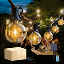 Axyaa Outdoor String Lights with Remote Control – 8 Functions, LED Edison Bulbs